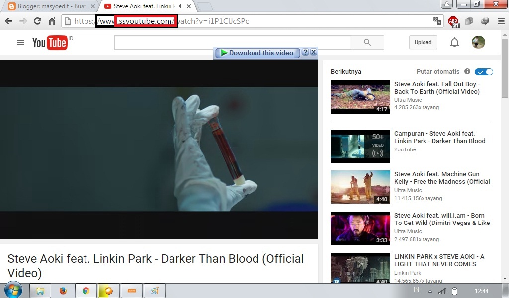 Dwnload video youtube tanpa aplikasi